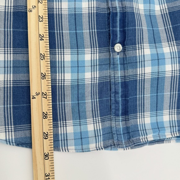 Vineyard Vines Slim Fit Tucker Shirt Blue Plaid Button Down Long Sleeve‎ Mens XL - Picture 7 of 10